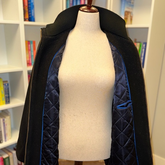 J. Crew black stadium cloth lodge coat 22 - Picture 6 of 8